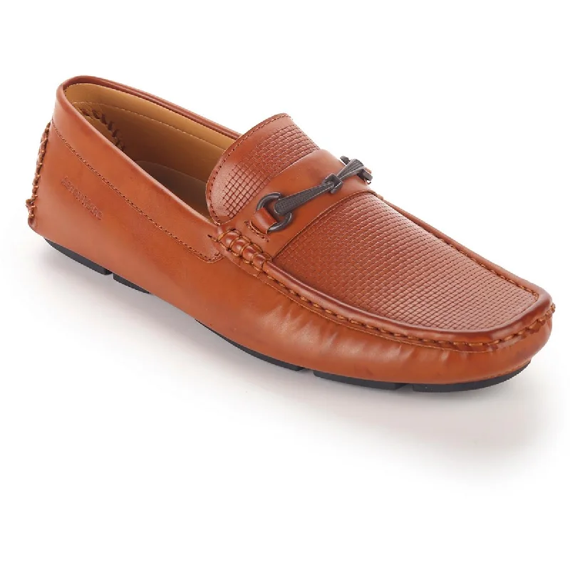 Loafers with gentle arch cushioning -Aston Marc Mens Slip On Round Toe Loafers