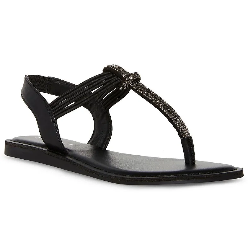 Promo sandals with fast shipping -Madden Girl Womens ADOREE Faux Leather Slingback T-Strap Sandals