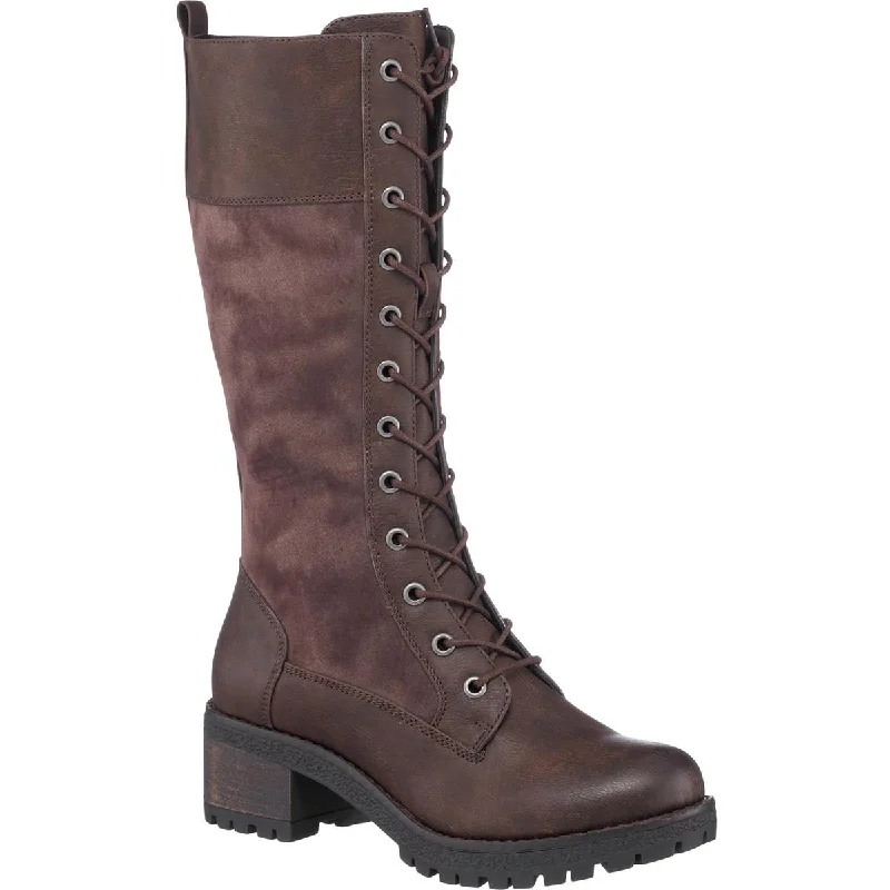 Boots for rainy dusk meals -GC Shoes Womens Rook Tall Combat & Lace-up Boots