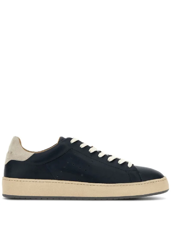 HOGAN Leather H672 Sneakers with Suede Detailing for Men