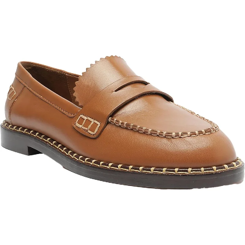 Loafers with solid heel cushioning -Schutz Womens Christie Leather Slip On Loafers