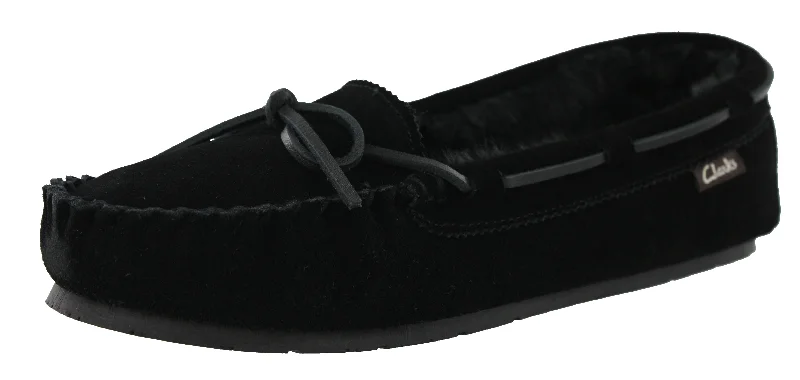 Slippers with cushy soles -Clarks Women's Moccasin Winter Slippers Nancy