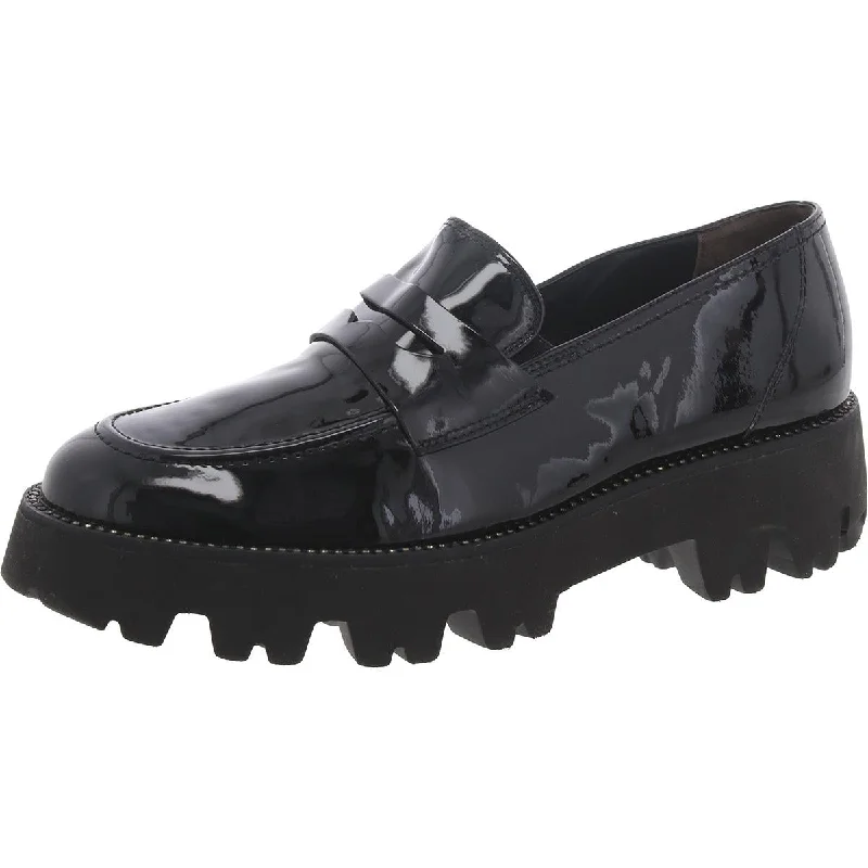 Loafers for seniors’ daily ease -Paul Green Womens Patent Leather Lugg Sole Loafers