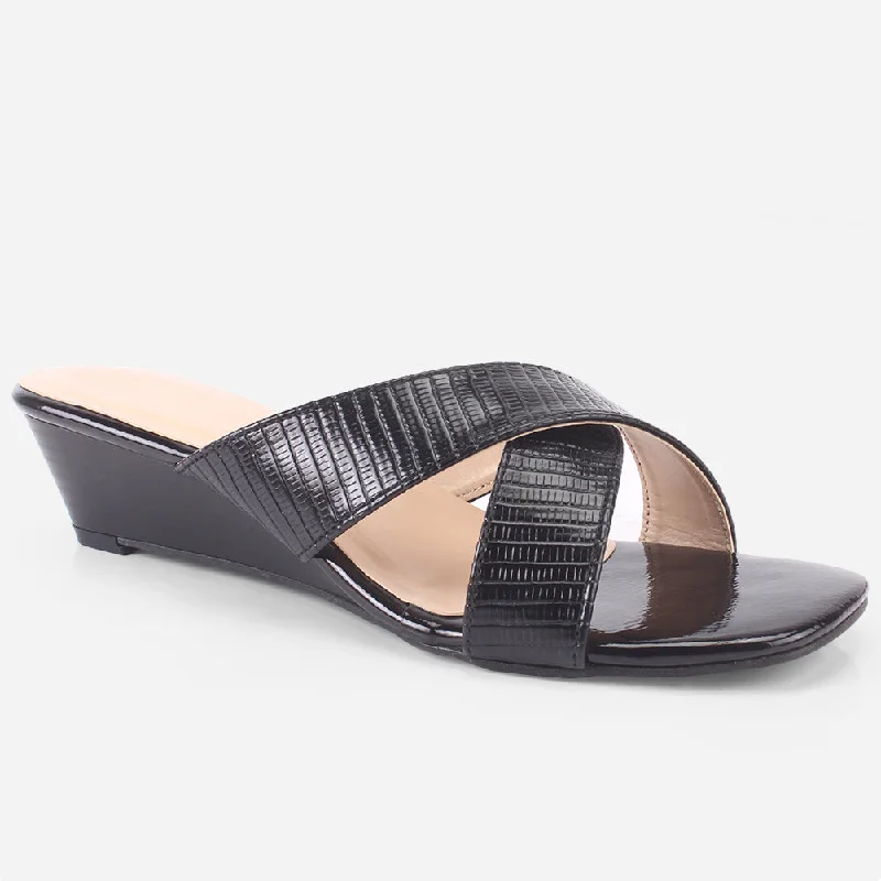 Slippers for daily lounging -Women's "FEFA" Cross Over Comfy Everyday Slippers