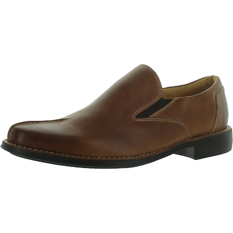 Loafers for outdoor dusk scenes -Sandro Moscoloni Mens Leather Square Toe Loafers