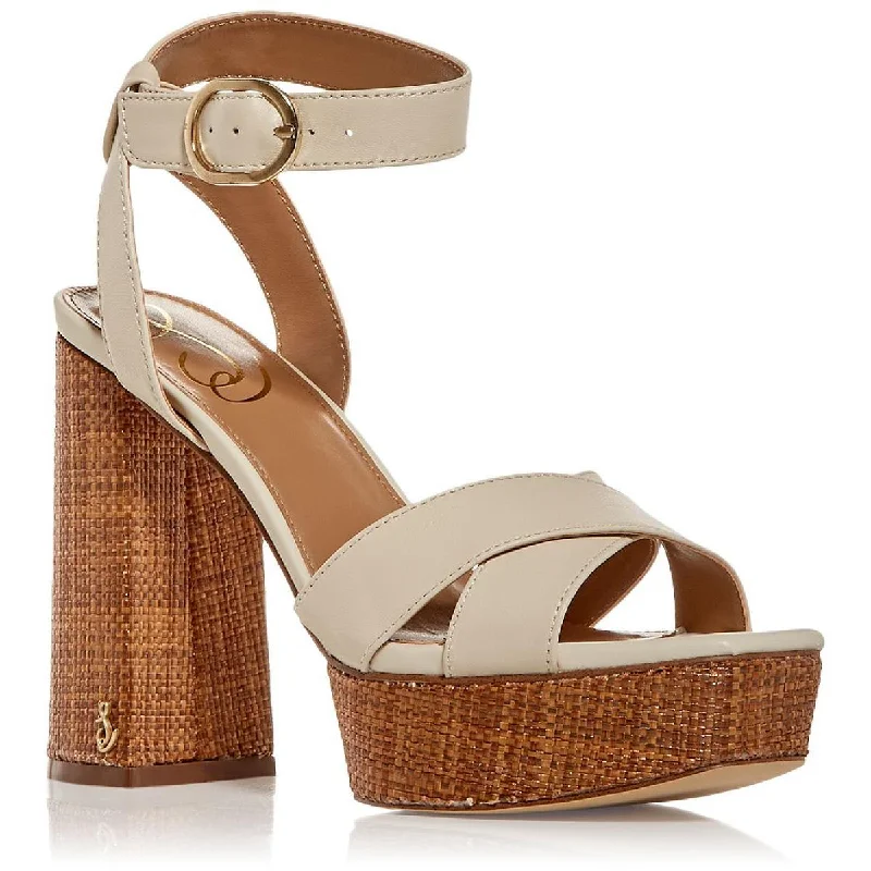 Sandals with evening shore calm -Sam Edelman Womens Nolita Criss-Cross Front Ankle Strap Platform Sandals