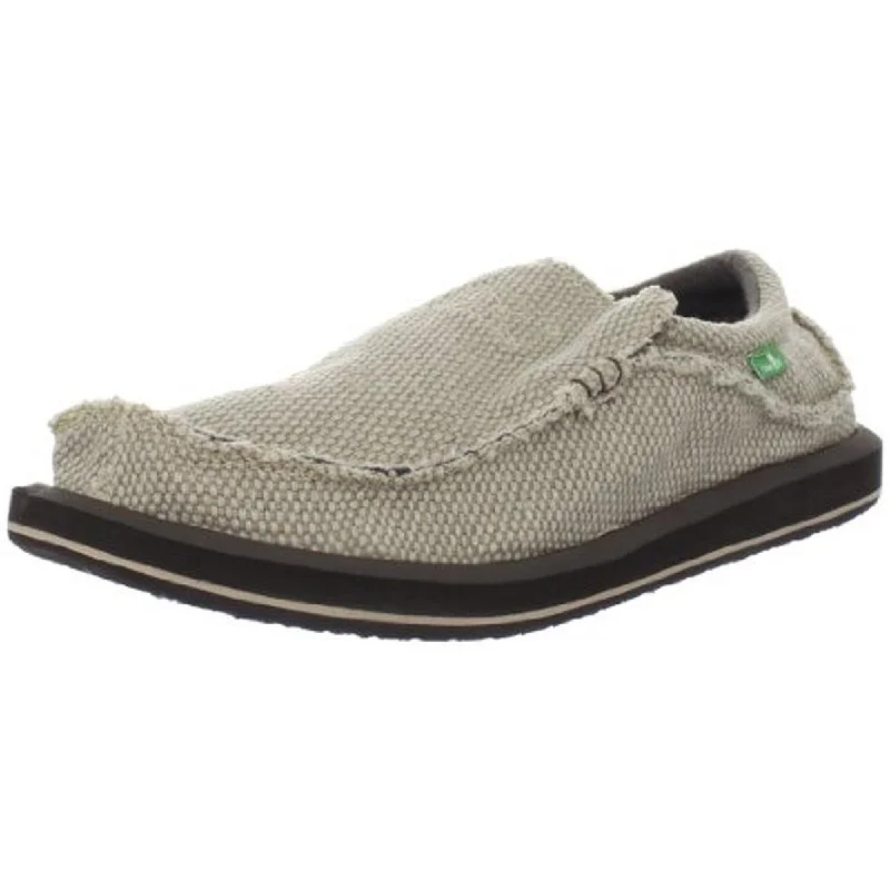 Loafers with dense sole cushioning -Sanuk Mens Chiba Woven Slip On Loafers