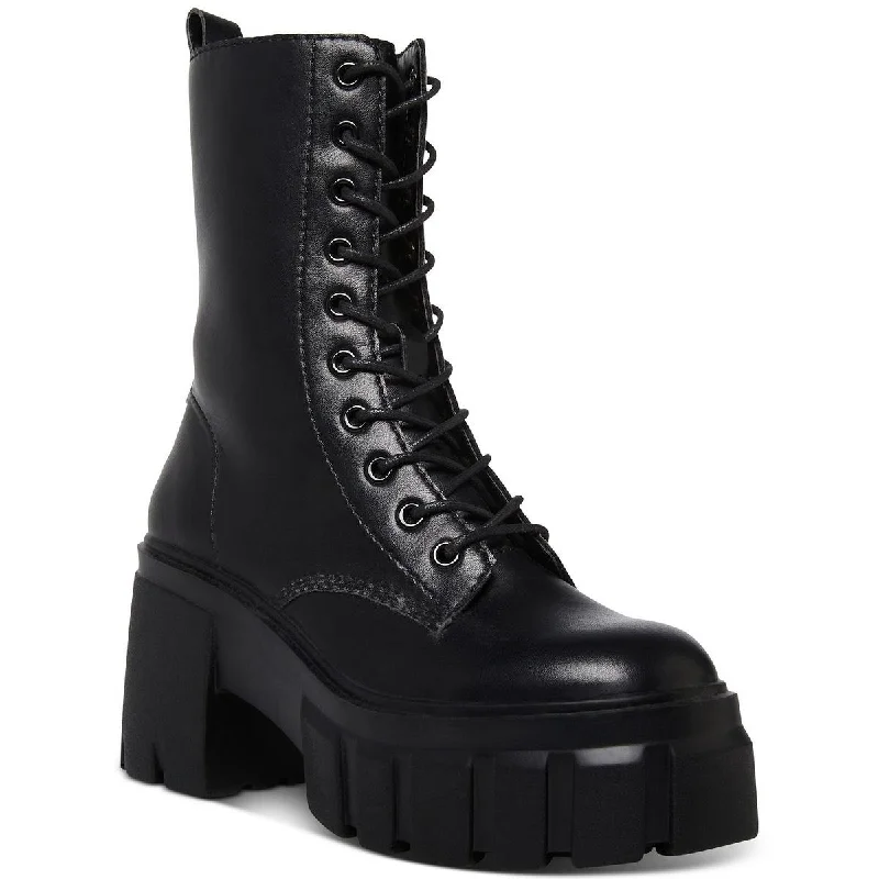 Boots for lavish rainy parties -Madden Girl Womens Guster Zipper Chunky Combat & Lace-up Boots