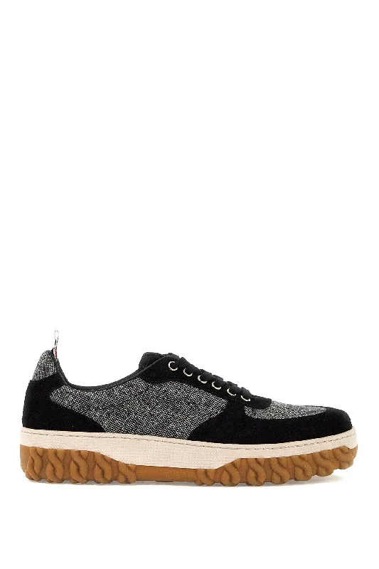 THOM BROWNE Tweed Letterman Sneakers for Men