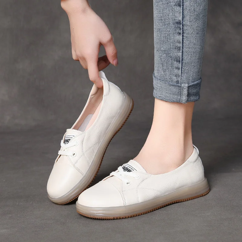 Flats for cold vibes -Women Minimalism Leather Soft Flats Shoes