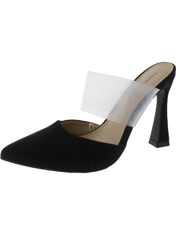 High heels with durable soles -Womens Faux Suede Slide