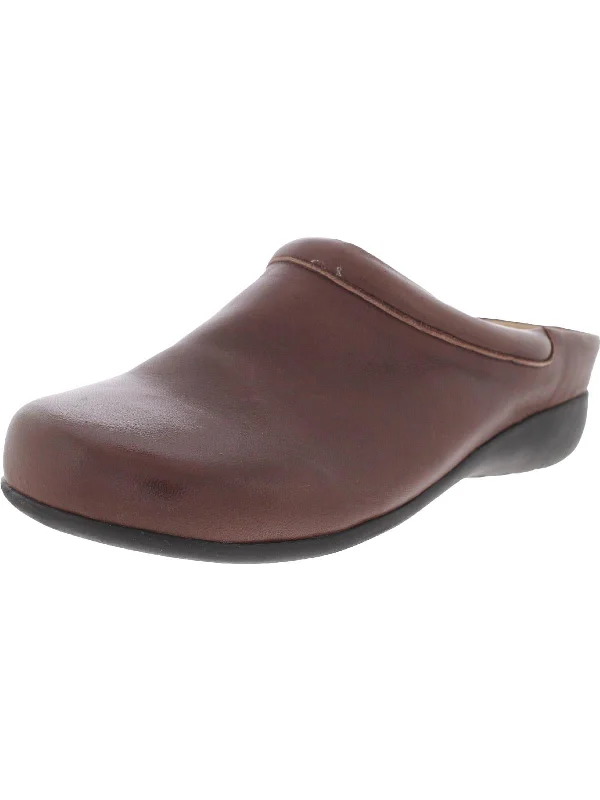 Slippers with bold tones -Catalina Womens Leather Slip On Clogs