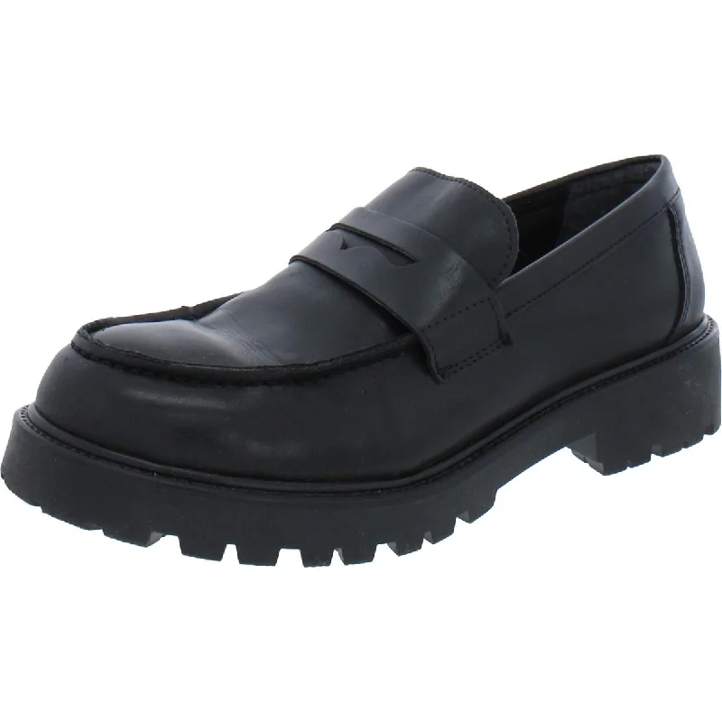 Loafers with reliable heel traction -Steve Madden Womens Lotto Padded Insole Lugged Sole Penny Loafers