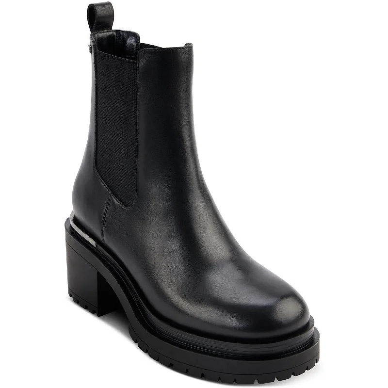 Boots with rich rainy tones -DKNY Womens Patria    Block Heel Chelsea Boots