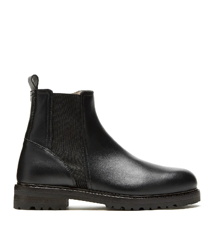 Boots for daily rainy chic -LEONARDO MEN'S SHEARLING-LINED LEATHER BOOT