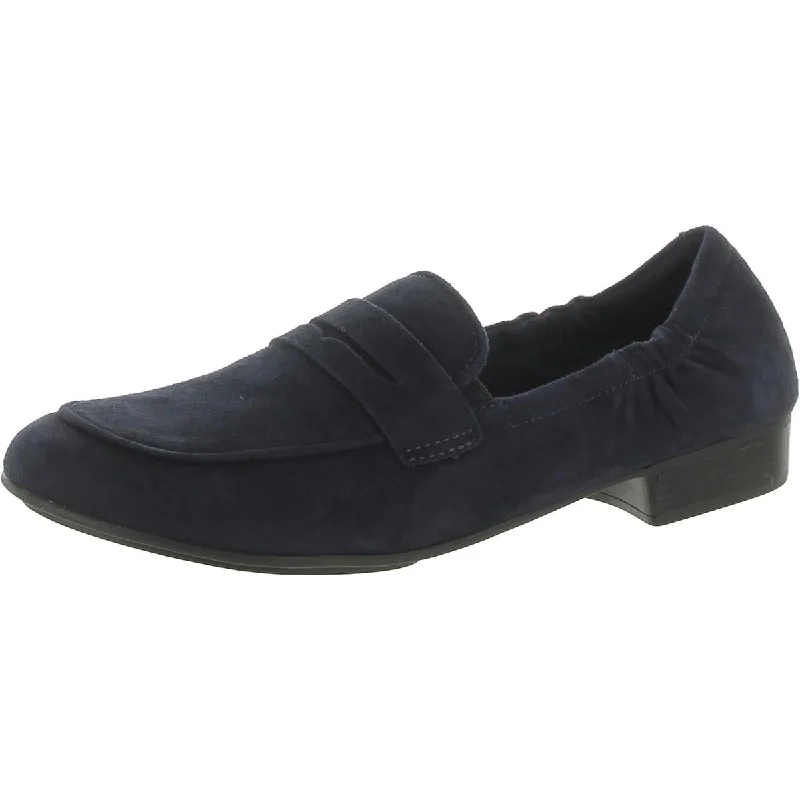 Loafers with firm sole alignment -Ros Hommerson Womens Trish Suede Slip On Loafers