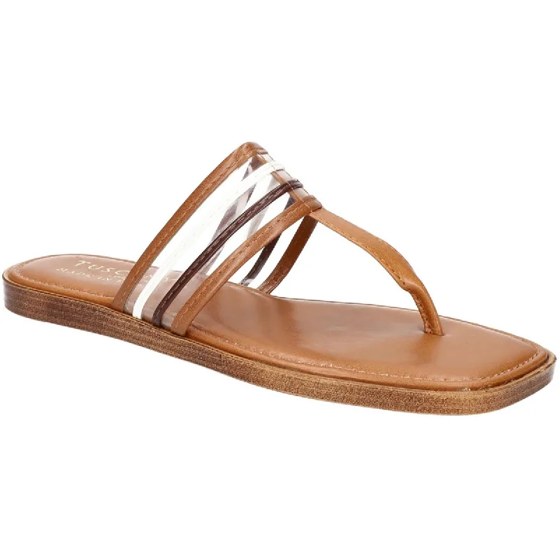 Old sandals with shore charm -Tuscany By Easy Street Womens ANTEA Leather Slip On T-Strap Sandals