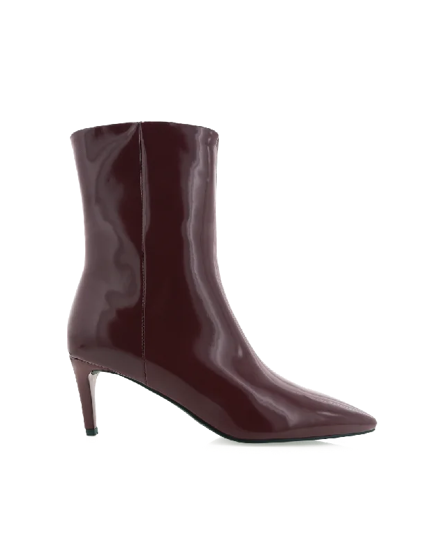 Boots with skid-resistant sole linings -AINSLEY - WINE SHINE