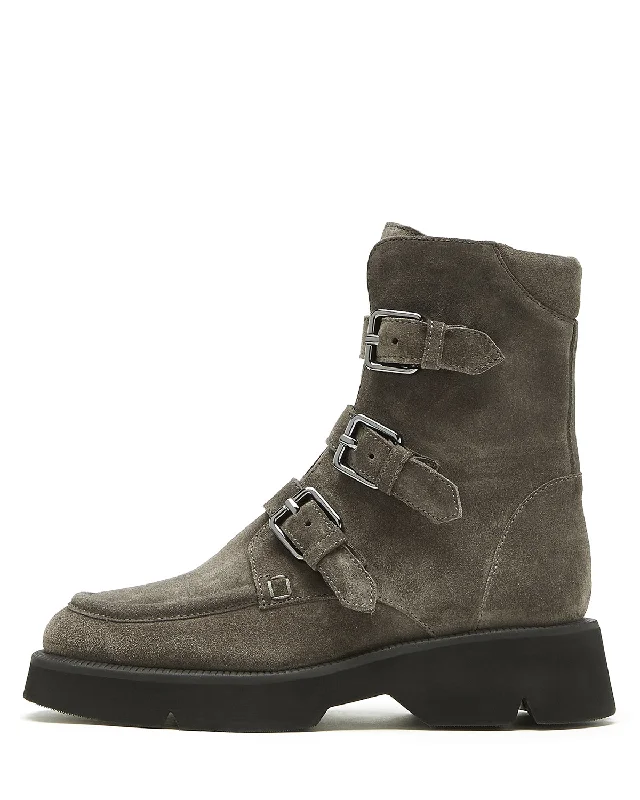 Boots for outdoor dusk suppers -Benwin Bootie | Charcoal Suede