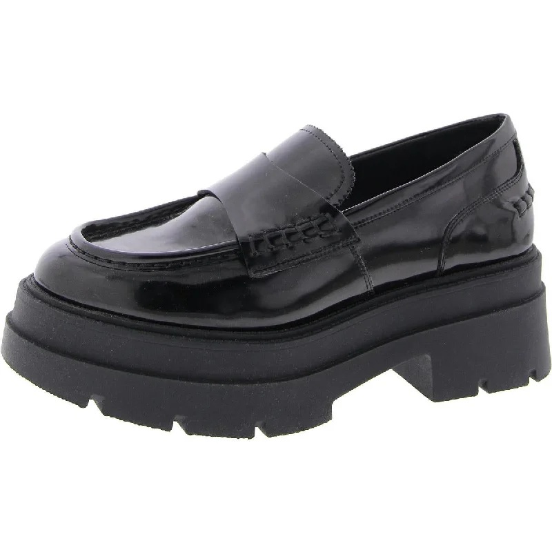 Loafers with whisper-thin uppers -Steve Madden Womens Gaven Leather Slip On Loafers