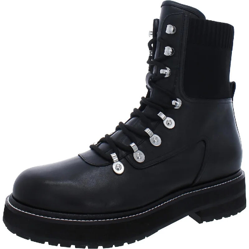 Boots for relaxed rainy scenes -Marc Fisher LTD Womens Mlelwa Leather Casual Combat & Lace-up Boots