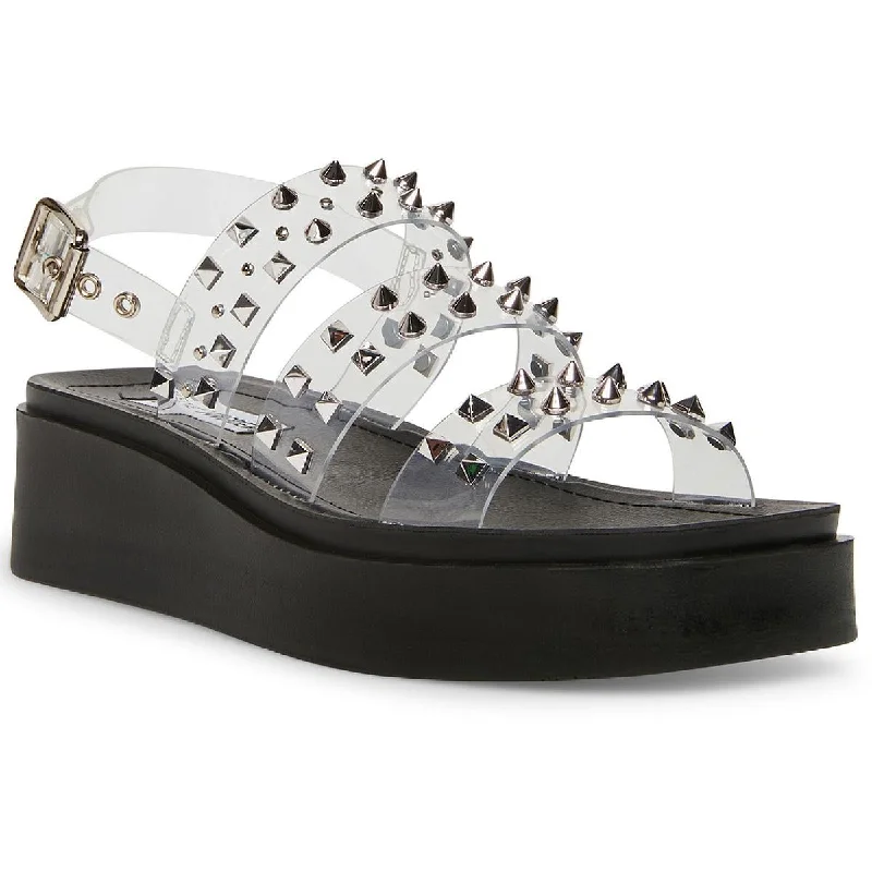 Retro sandals with women’s flair -Steve Madden Womens Tera Wedge Studded Platform Sandals