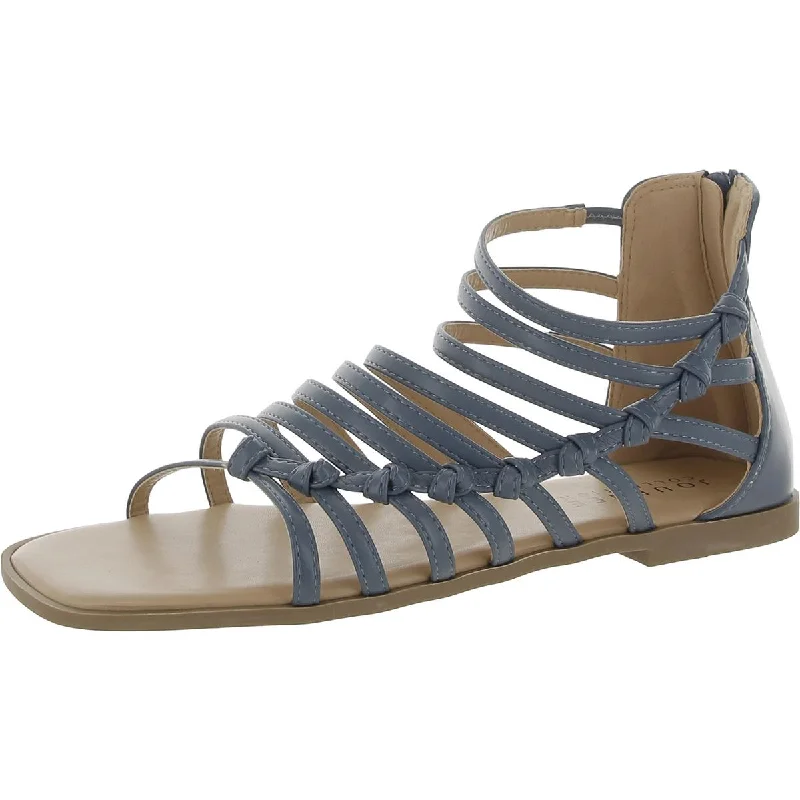 Sandals with steady sole treads -Journee Collection Womens Square toe Strappy Gladiator Sandals