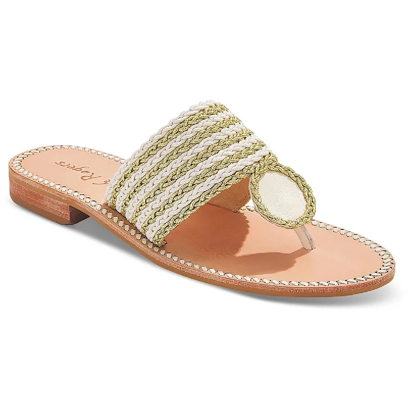 Luxe sandals with shore chic -Jack Rogers Womens Jacks Rope Sandal Leather Slide Sandals