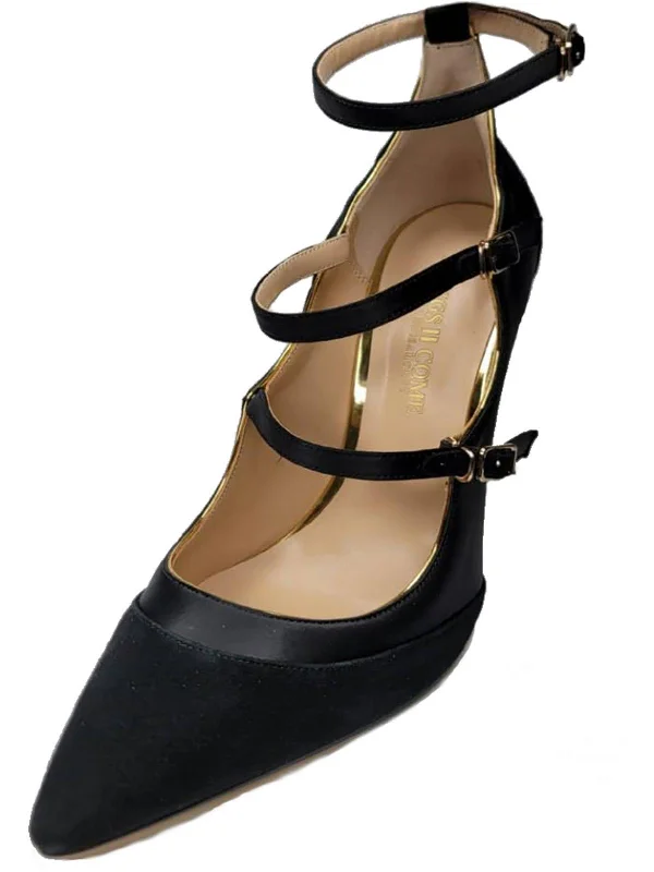 High heels with rugged heels -Jackiee Womens Leah Faux Suede Pumps