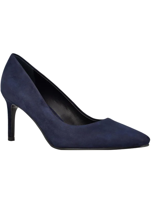 High heels with solid heels -Callia Womens Suede Square Toe Pumps