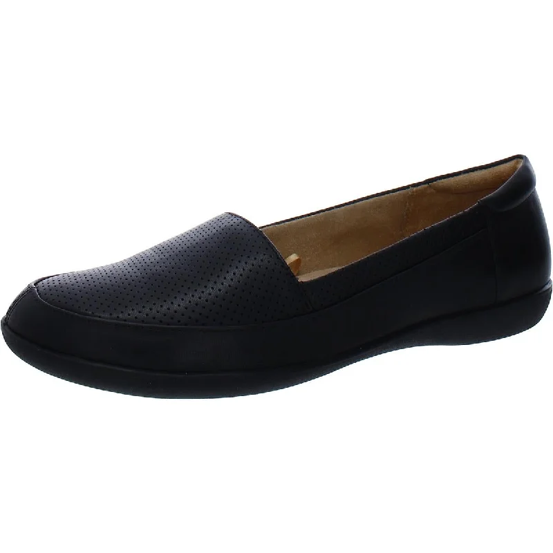 Loafers with skid-proof sole linings -Naturalizer Womens Fuji Leather Perforated Loafers