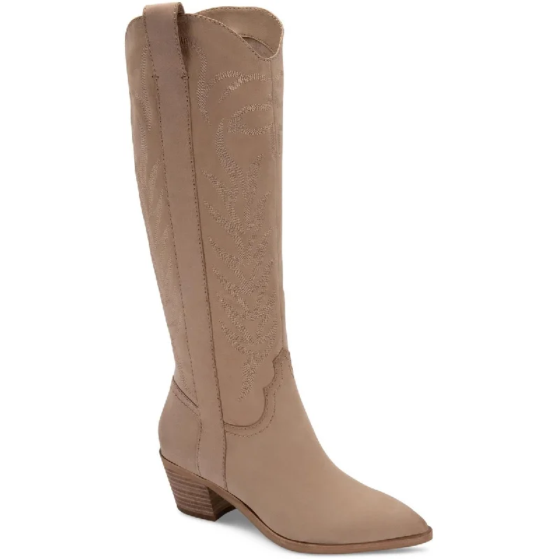 Boots with vented sole padding -Dolce Vita Womens Solei Leather Tall Cowboy, Western Boots