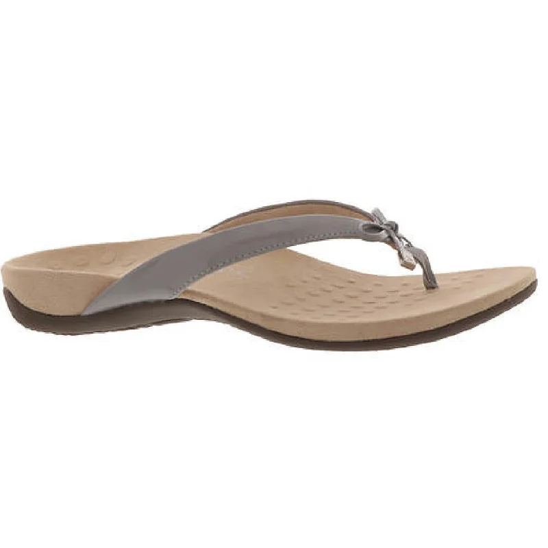 Sandals with brief shore repose -Vionic Womens Bella Faux Leather Slip On Thong Sandals