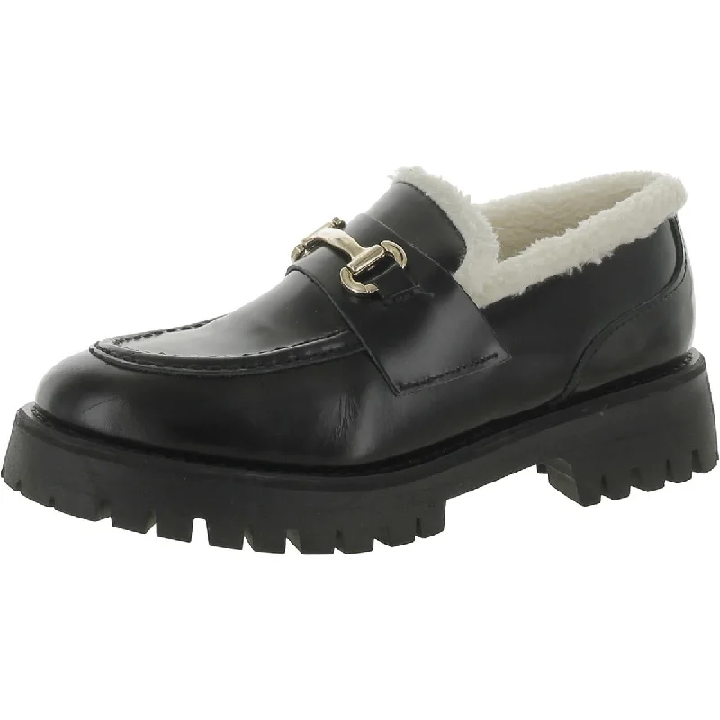 Loafers with enhanced sole grip -Steve Madden Womens Lando Leather Loafers