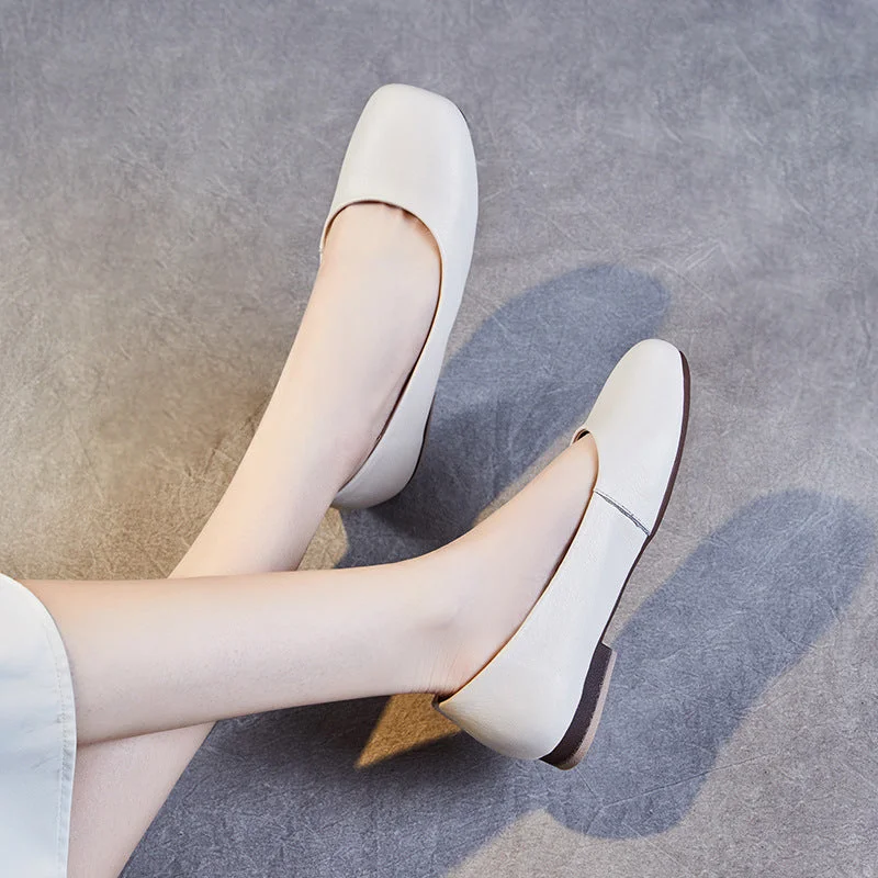 Classic flats for all vibes -Women Minimalist Casual Soft Leather Flats