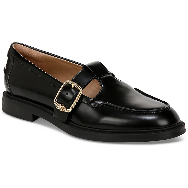 Loafers for men with heel aches -Sam Edelman Womens ELAINA Leather Buckle Loafers