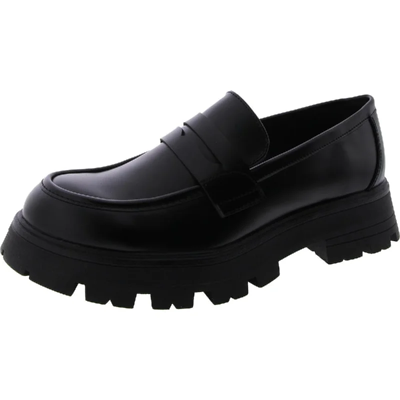 Loafers for breezy riverside strolls -Steve Madden Womens Easy Faux Leather Penny Loafers