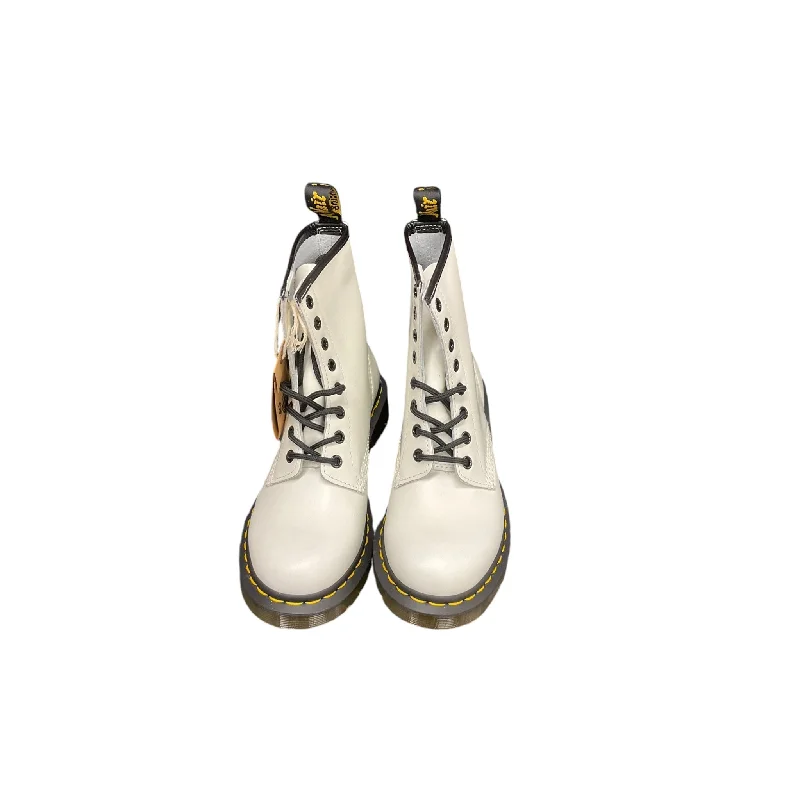 Flats for cool naps -Boots Ankle Flats By Dr Martens In White, Size: 7