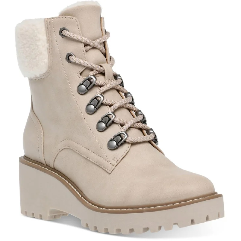 Boots for long dusk strolls -DV By Dolce Vita Womens Russit Ankle Round Toe Wedge Boots