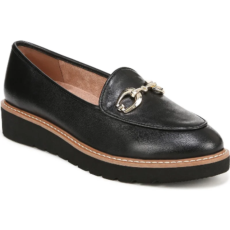 Loafers with non-slip sole patterns -Naturalizer Womens Adiline Bit Leather Loafers