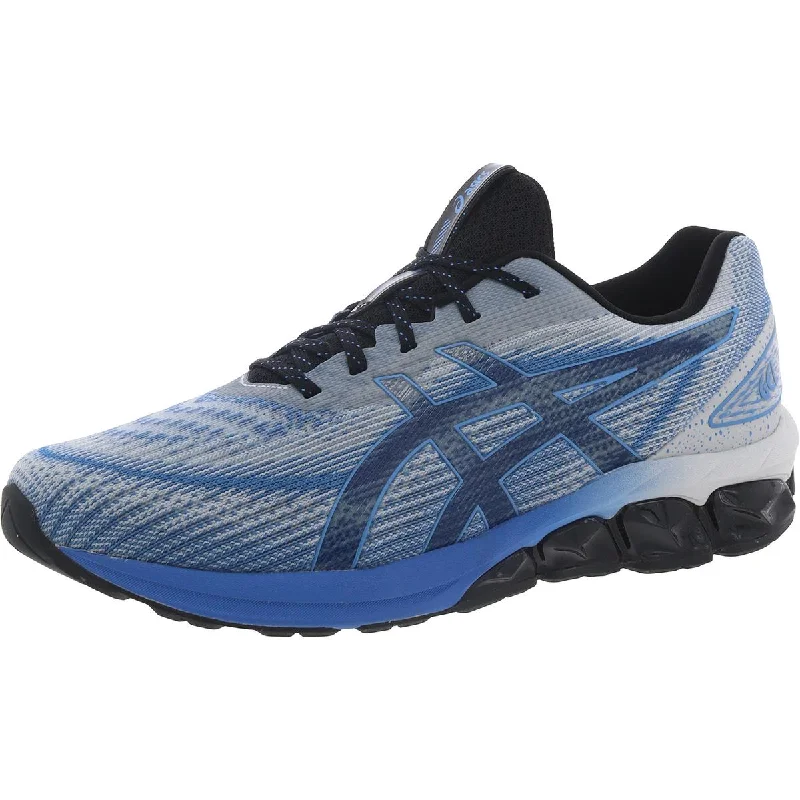 Running shoes with plush interiors -Asics Mens GEL-Quantum 180 VII Lace-Up Padded Insole Running & Training Shoes