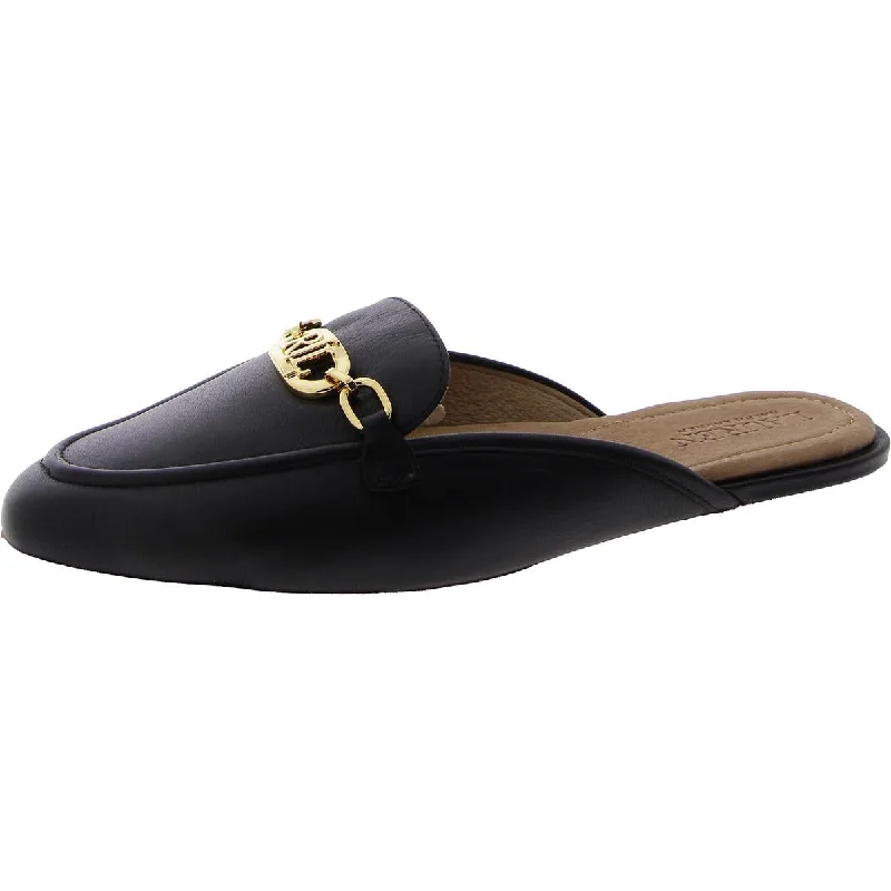 Slippers with tough linings -AVERI MULE Womens Faux Leather Round toe Mules