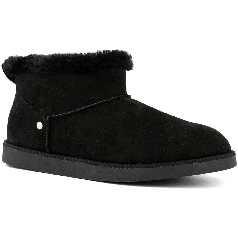 Boots with trendy heel accents -Sugar Womens Kanoa Faux Fur Shearling Boots