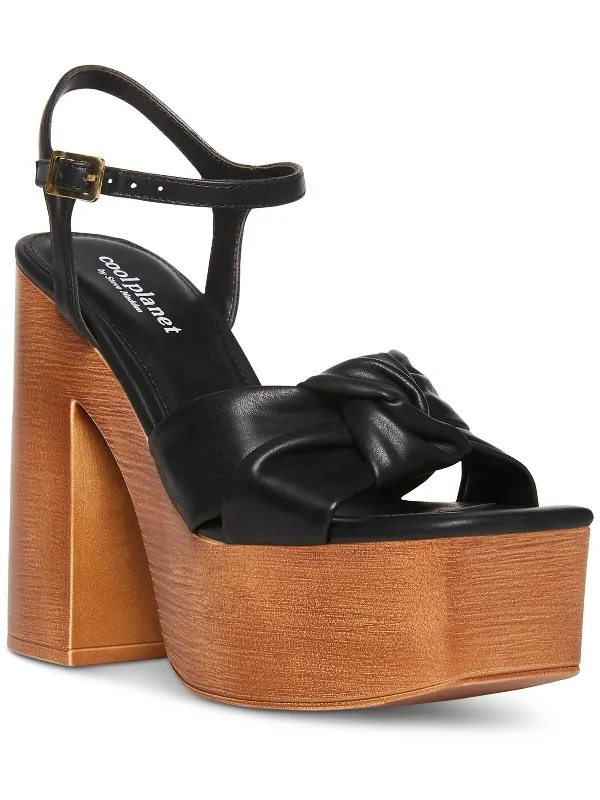 High heels with padded linings -Jilly Womens Ankle Strap Square Toe Platform Heels