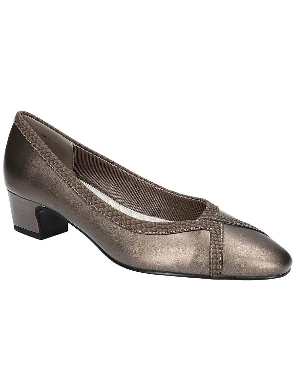 High heels with cool designs -Myrtle Womens Faux Leather Comfort Insole Pumps