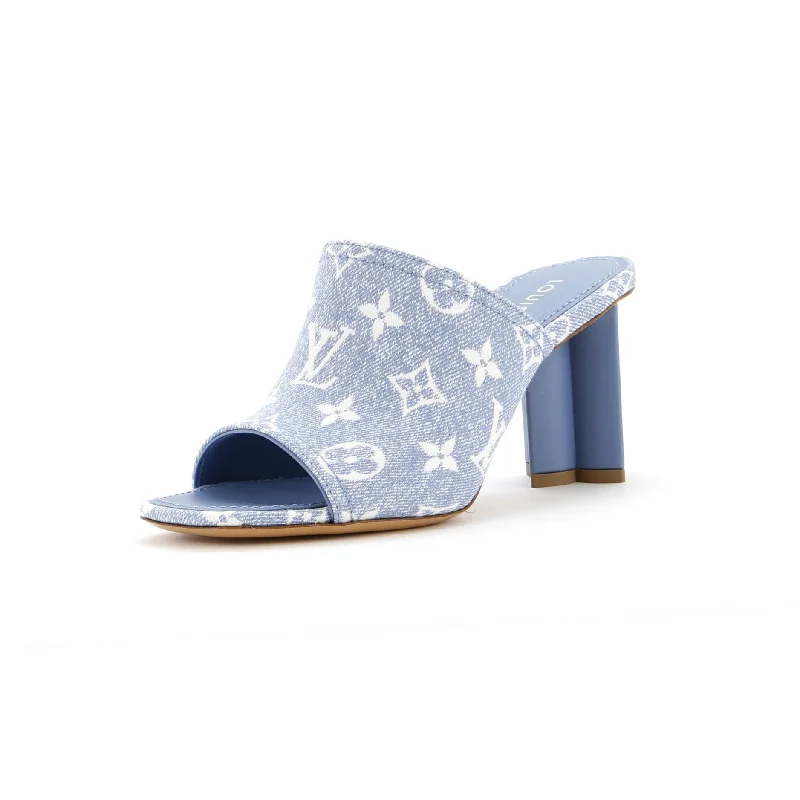 Slippers with extra padding -Women's Silhouette Mules Monogram Denim