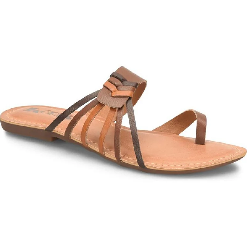 Sandals with earthy shore repose -KORKS Womens Raine Thong Flat Flat Sandals