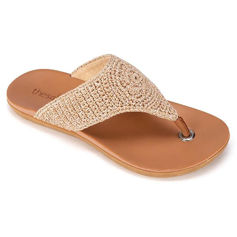 Sandals for tepid shore strolls -The Sak Womens Shana Crochet Toe-Post Slide Sandals