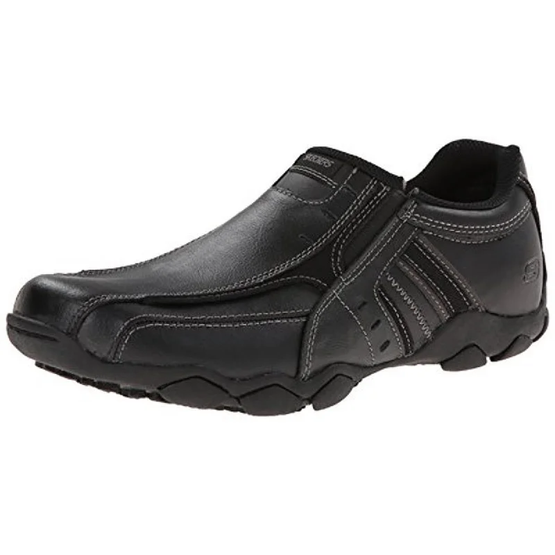 Loafers for indoor evening strolls -Skechers Mens Diameter Nerves Leather Casual Loafers