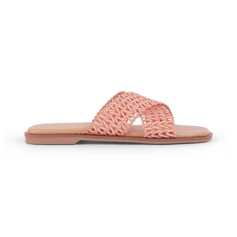 Flats for humid naps -Tresmode Lace Pink Women's Dress Flats